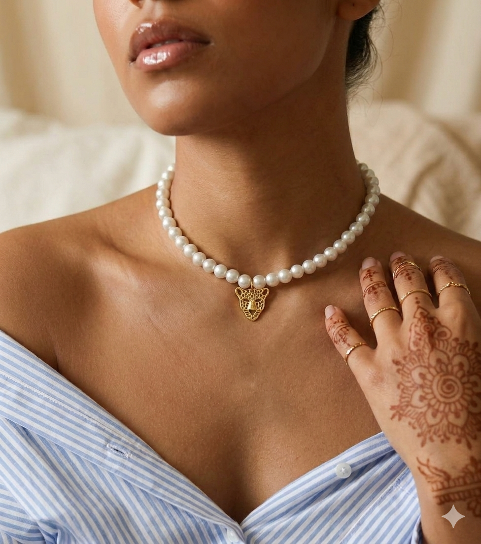 collar de perla fina